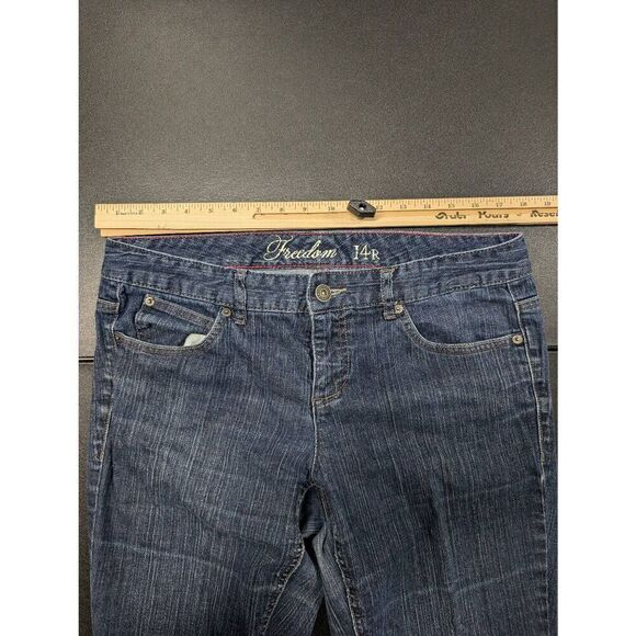 Tommy Hilfiger Freedom Boot Cut Pockets Dark Blue Jeans Size Women's 14R - Picture 6 of 7